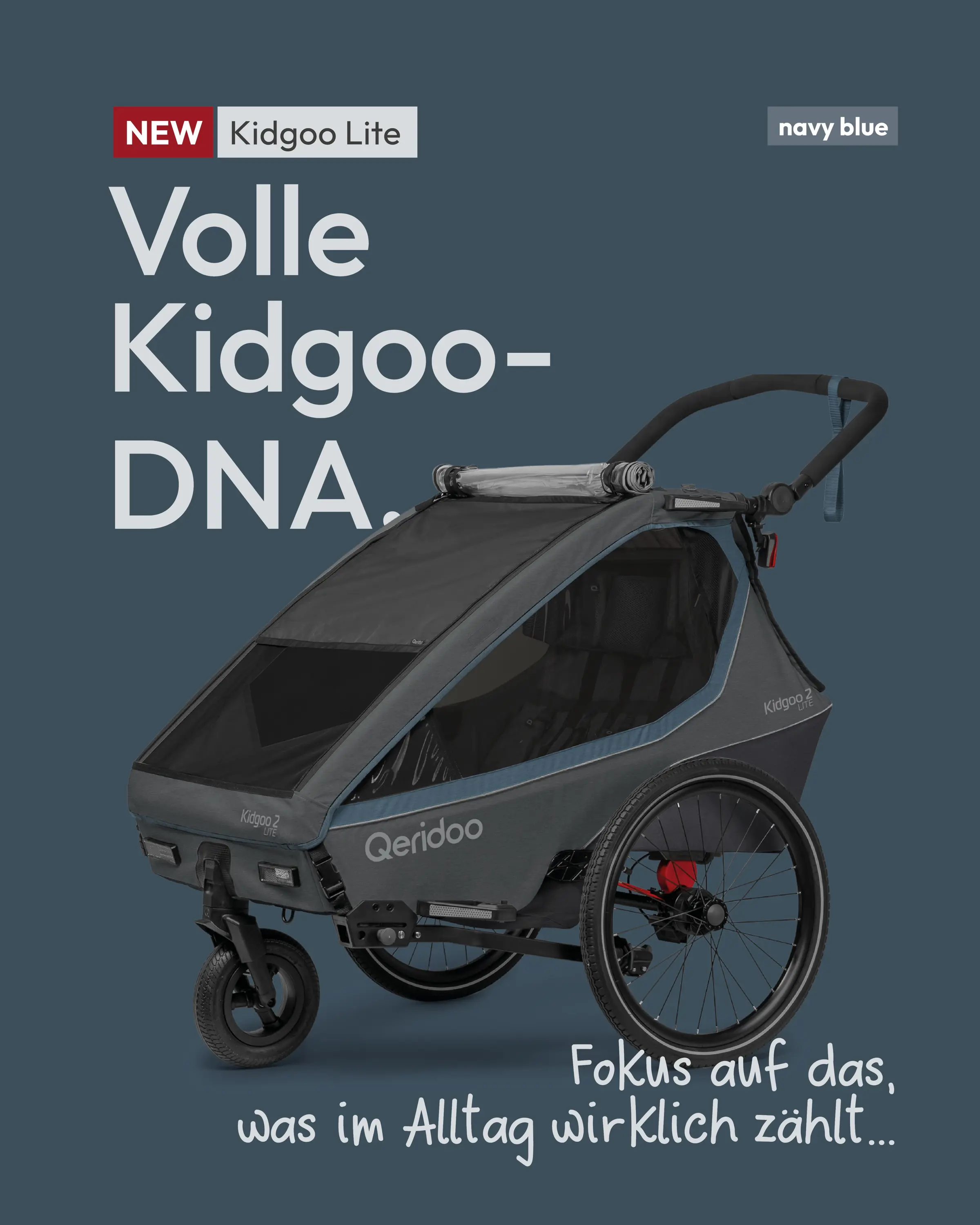 Neu in der Kidgoo-Familie: der Kidgoo Lite Zweisitzer 🥳
Du willst die volle Kidgoo-DNA mit Fokus auf das, was im Alltag wirklich zählt? 
Dann ist unser neuer Fahrradanhänger genau Dein Modell: modernes Kidgoo-Design, clevere Funktionalität und die wichtigsten Sicherheits- und Komfortfeatures in bewährter Qeridoo Qualität – zu einem Preis, der den Einstieg in die Kidgoo-Welt besonders attraktiv macht 🤗

Welche Farbe ist Dein Favorit?