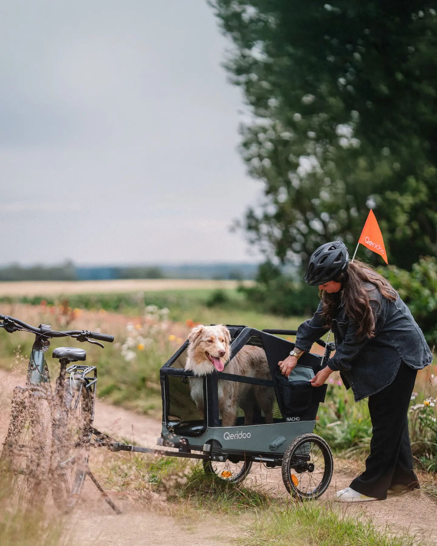 Are you ready? Der Nacho kommt. 🐾
Unser neuer Hundeanhänger bringt alles mit, was Dein Hund unterwegs braucht:
Komfortables Hundebett, durchdachte Belüftung, Federung und flexible Nutzung als Buggy oder Fahrradanhänger.
Natürlich mit dem bewährten becco-Kupplungssystem.

#Qeridoo #Nacho #Hundeanhänger #BikeWithDog